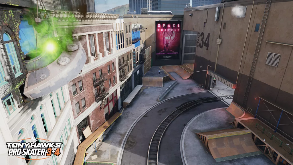 Parte do mapa Movie Studio no jogo.
