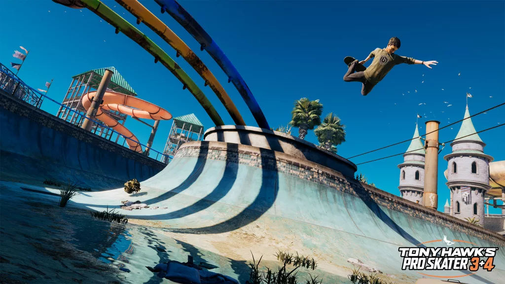 Parte do cenário Waterpark no jogo.