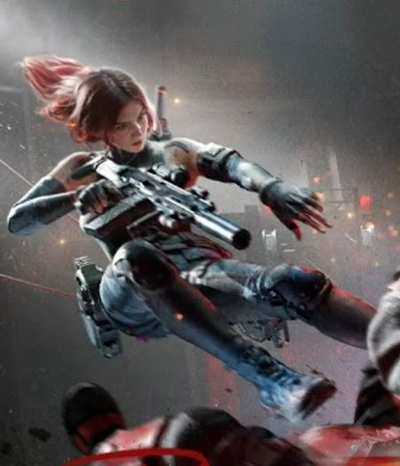 Operadora entrando em um local cheio de inimigos e acabando com tudo em Garena Delta Force e colaboração com Arknights.