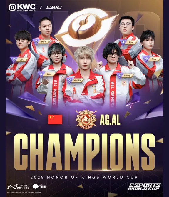 Honor of Kings com AG.AL Campeã no World Cup e mais novidades do cenário de eSports do jogo.