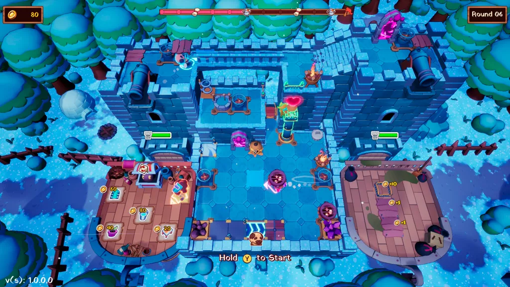 Tela de jogo com castelo em Trollmeria.