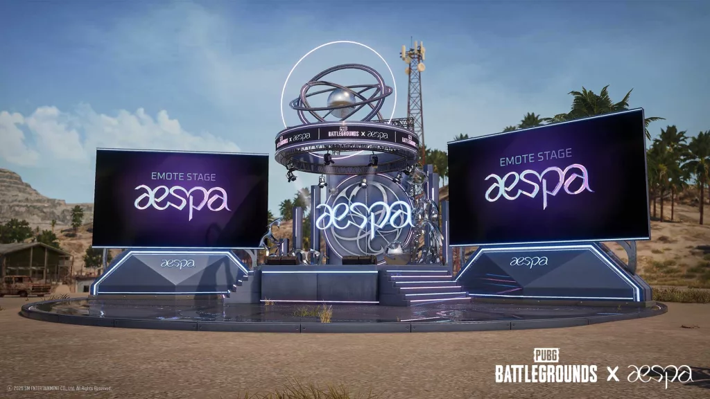 Palco do Grupo AESPA em PUBG.