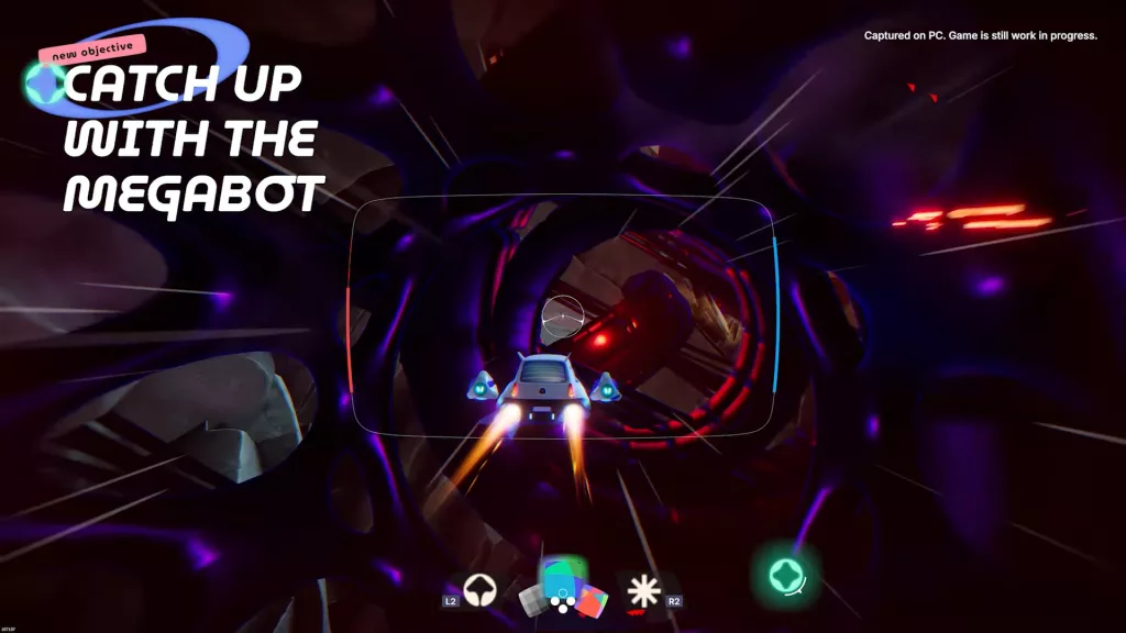 Imagem de nave em tuneis de Cosmo Tales da Bohemia Interactive.
