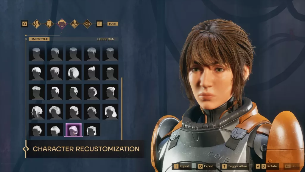 Personagem e mais modelos de customização.