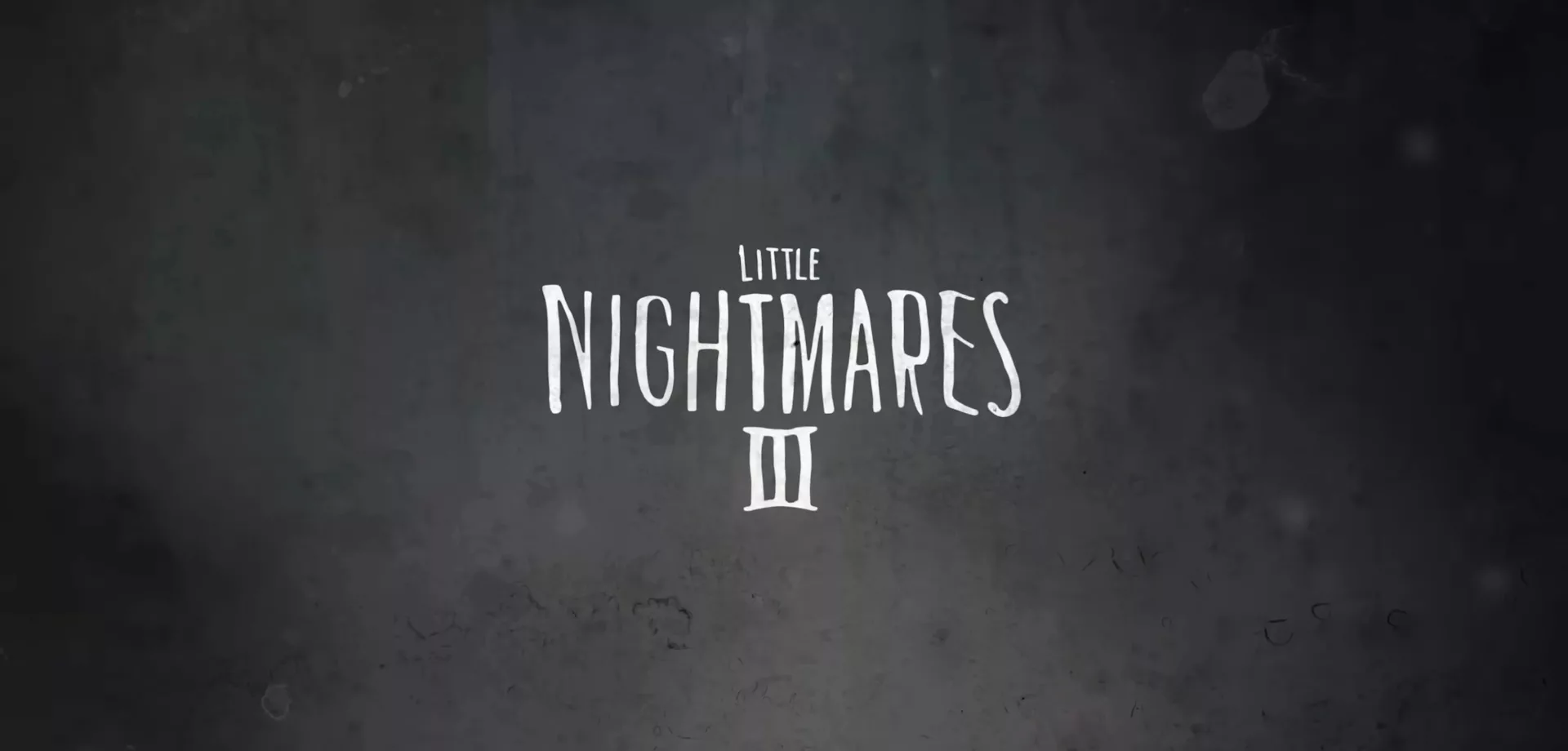 Capa com tons de preto e cinza e a escrita Little Nightmares 3 no centro.