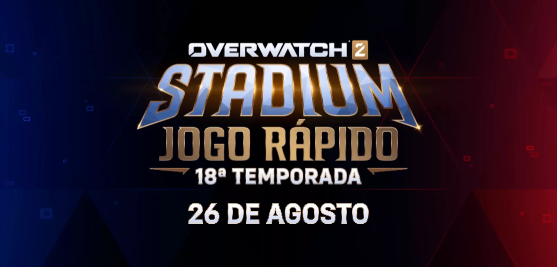 Logo de Overwatch 2 Temporada 18 com a data de 26 de agosto.