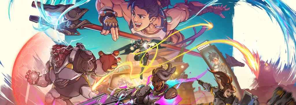 Banner com personagens de Overwatch 2 Temporada 18.