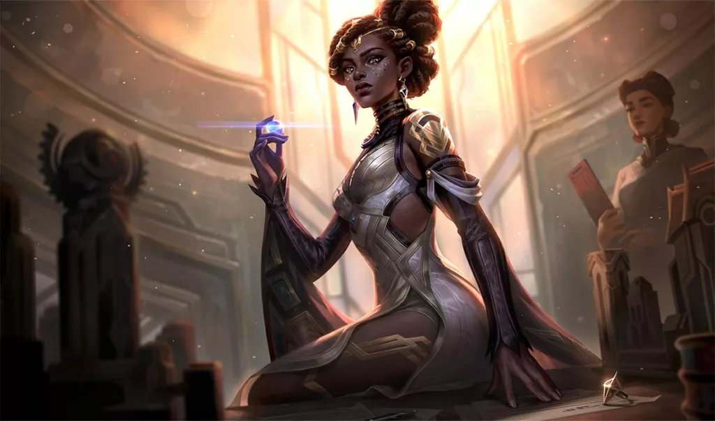 Personagem Mel que saiu de Arcane e veio para o Nexus.