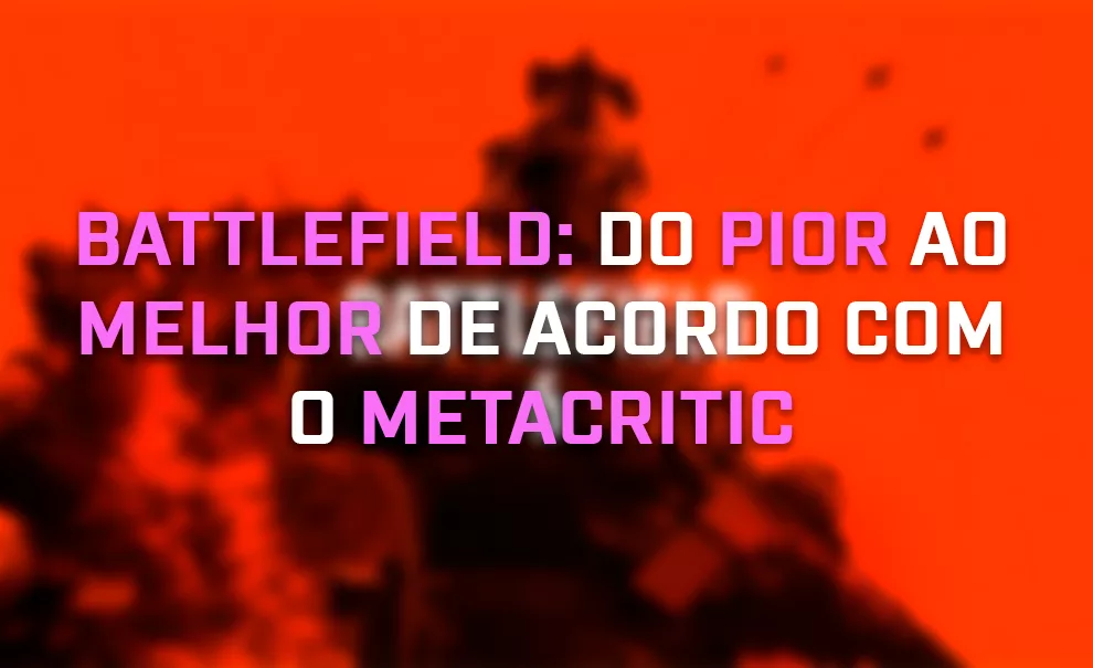 Capa de Battlefield 6 desfocada com a chamada da matéria escrita à frente.