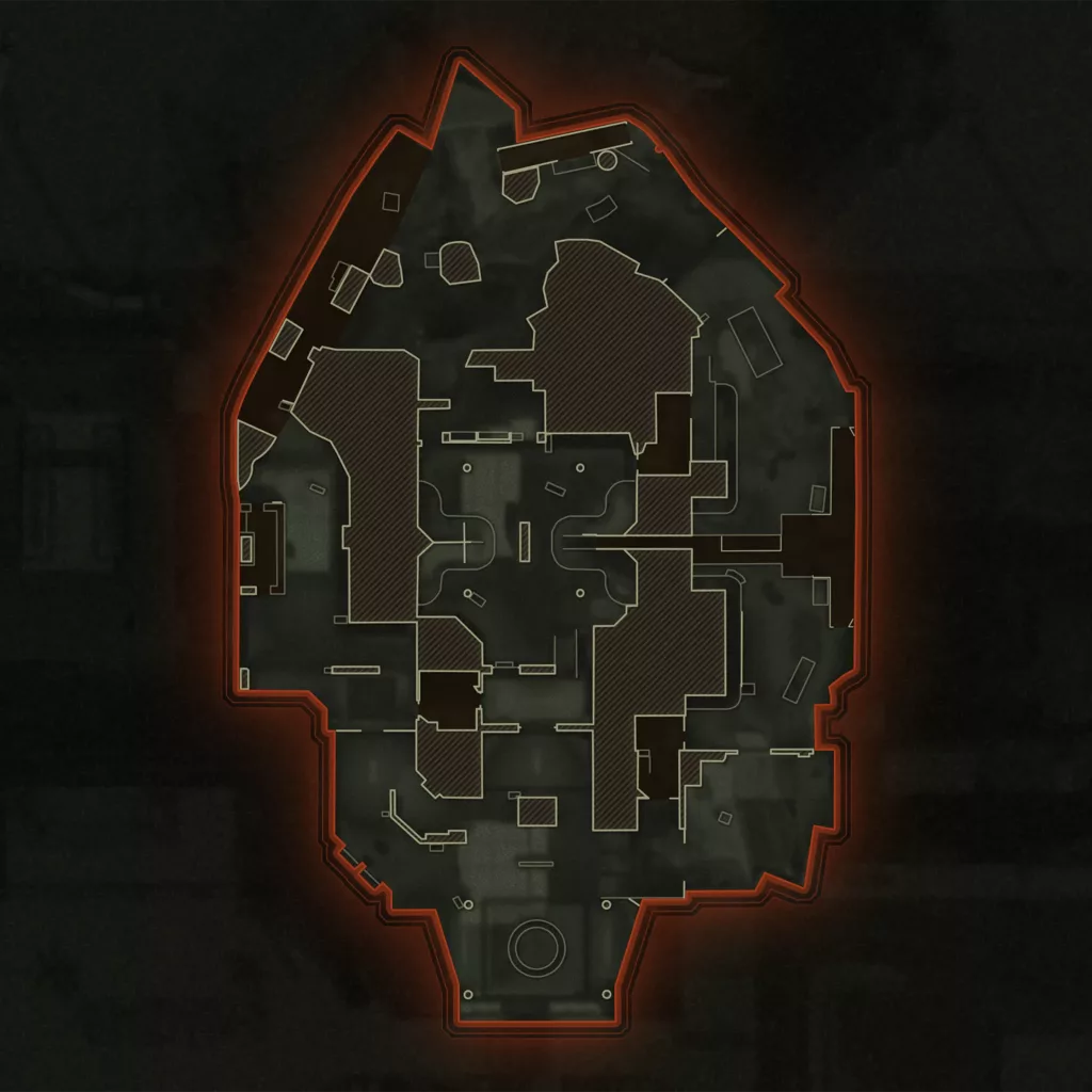 Mapa Tático de Runaway com visão por cima do mapa todo.