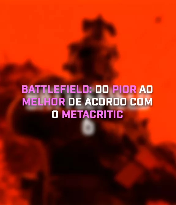 Capa de Battlefield 6 desfocada com a chamada da matéria escrita à frente.
