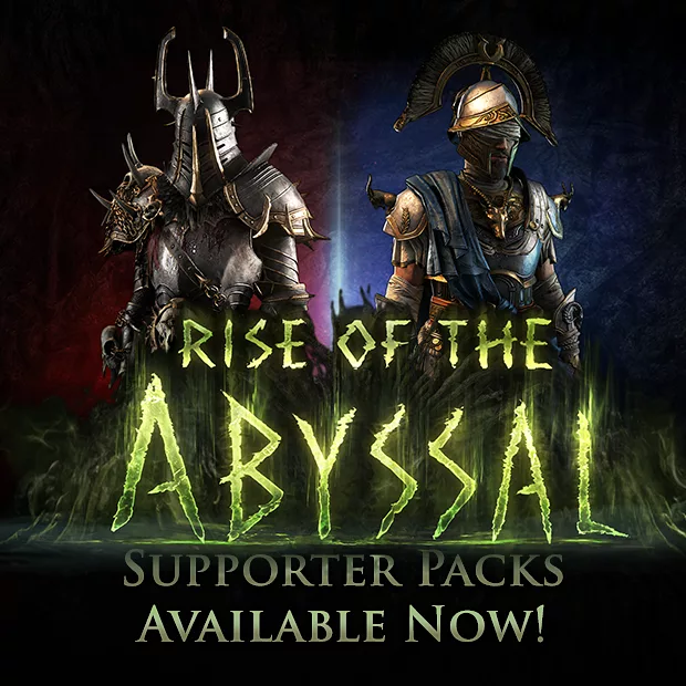 Imagem do Rise of the Abyssal Supporter Packs com 2 novas armaduras estéticas.