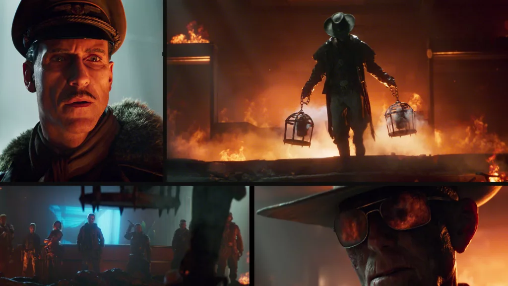 Cenas do Trailer em pequenos quadros na imagem.