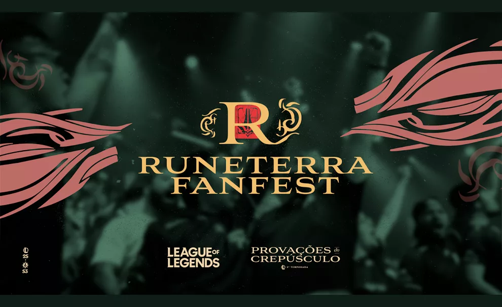 Imagem do evento Runeterra Fan Fest de League of Legends e Riot Games.
