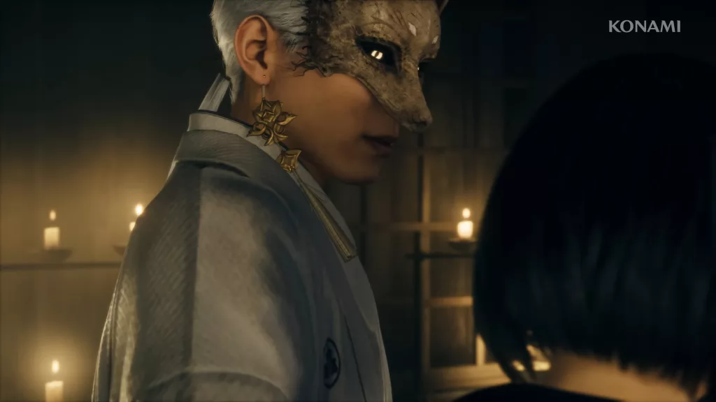 Personagem Fox Mask e Hinako em Silent Hill f.