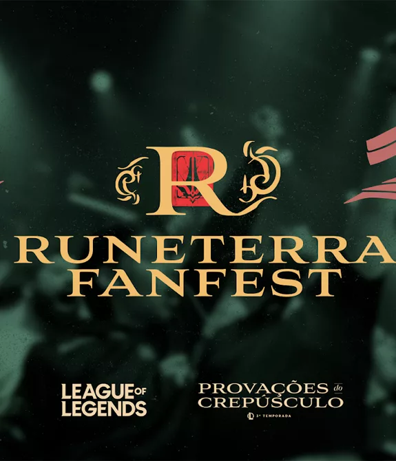 Imagem do evento Runeterra Fan Fest de League of Legends e Riot Games.