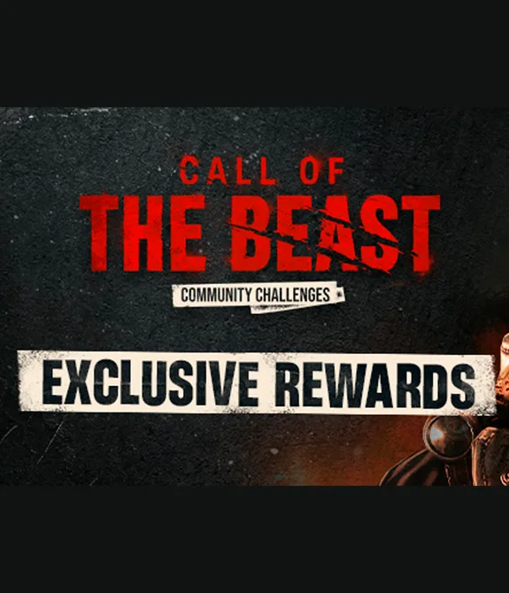 Dying Light The Beast e a logo do Cahamdo da Fera comunicando os desafios de comunidade e recompensas exclusivas.