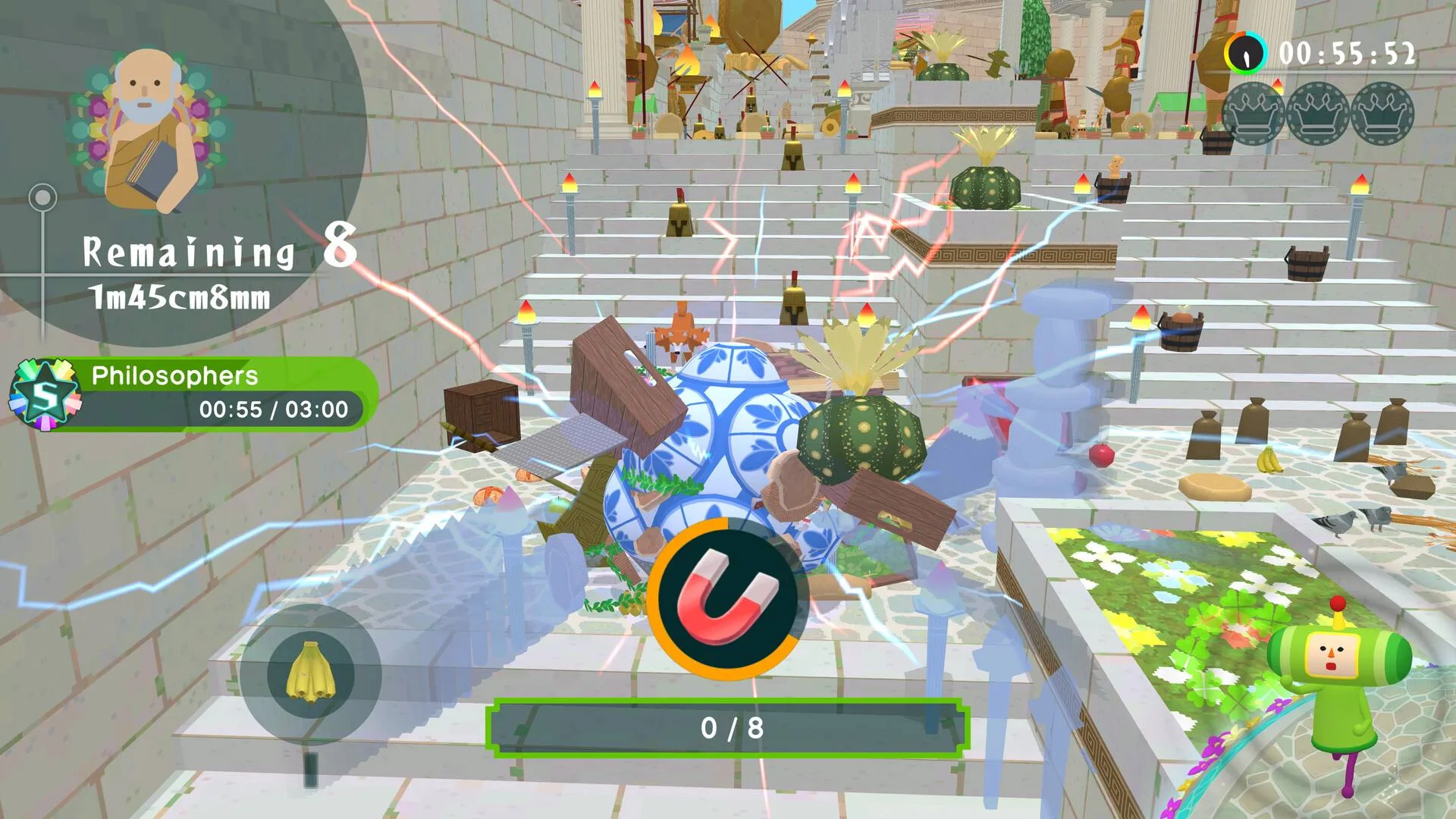 Role sua Katamari e absorva o máximo de objetos - Imagem: Bandai Namco