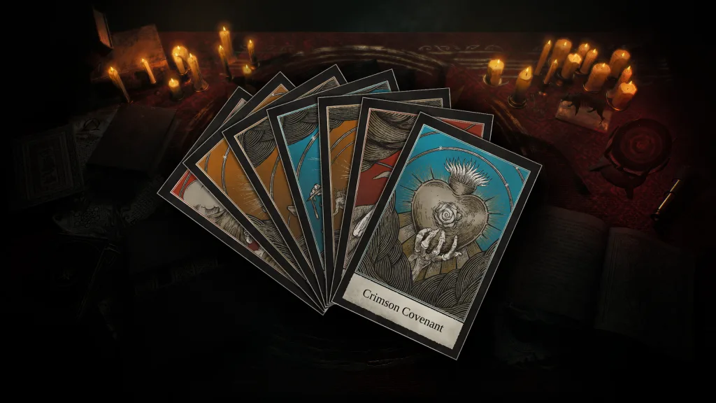 Cartas de Tarô para melhoria de habilidades.