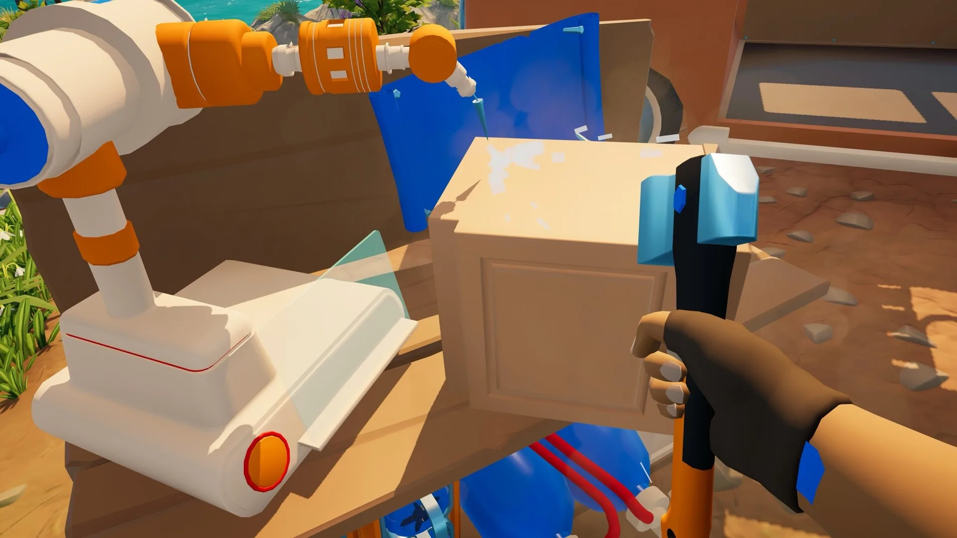 Relaxe enquanto constrói e coleta recursos para seu acampamento - Imagem: Square Glade