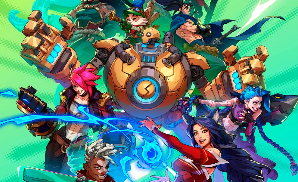Personagens de 2XKO em poster do jogo de luta da Riot Games.