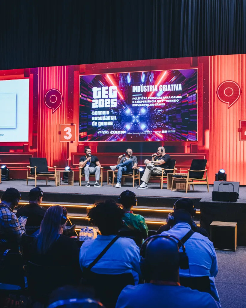 Palestra sobre indústria criativa. Outras palestras são esperadas na gamescom latam 2026.