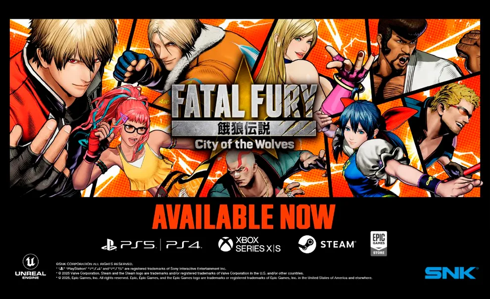 Fatal Fury City of the Wolves – arte oficial do jogo da SNK