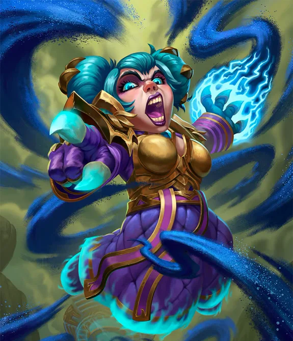 Anorc, a versão maligna da Crona em Miniconjunto Ecos do Infinito Hearthstone.