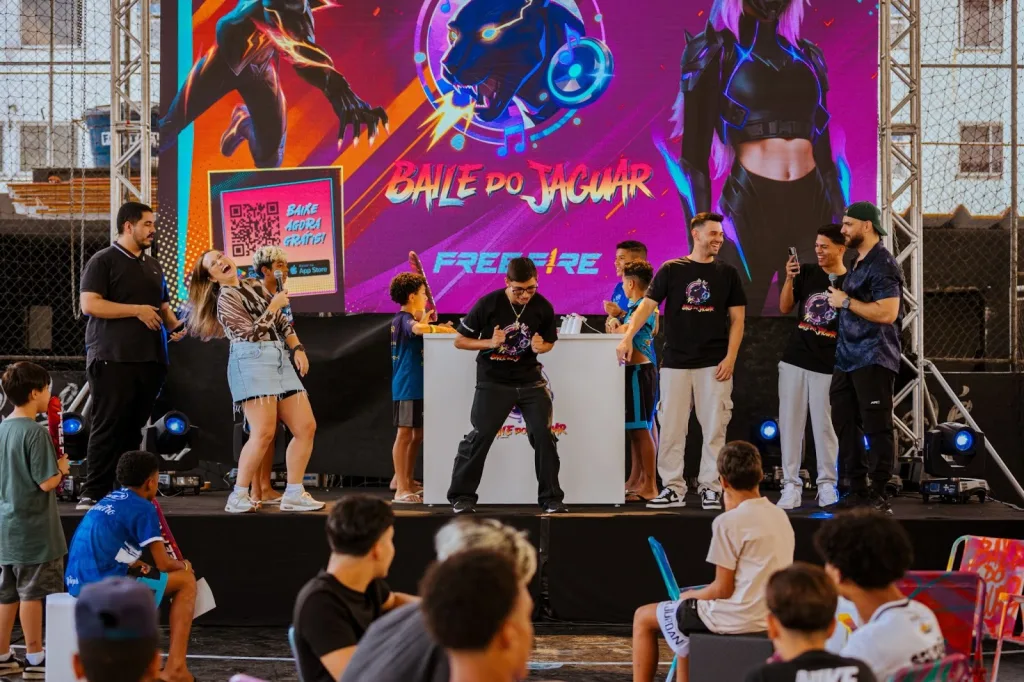 Palco do Free Fire Baile do Jaguar, no carnaval.