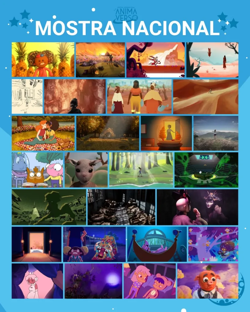 Cenas de animação da Mostra Nacional do AnimaVerso.