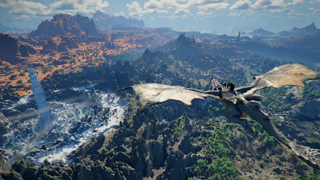 Kliff montando dragão.