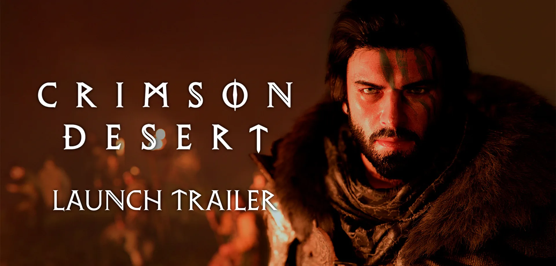 Kliff Greymane de Crimson Desert de frente para a imagem.