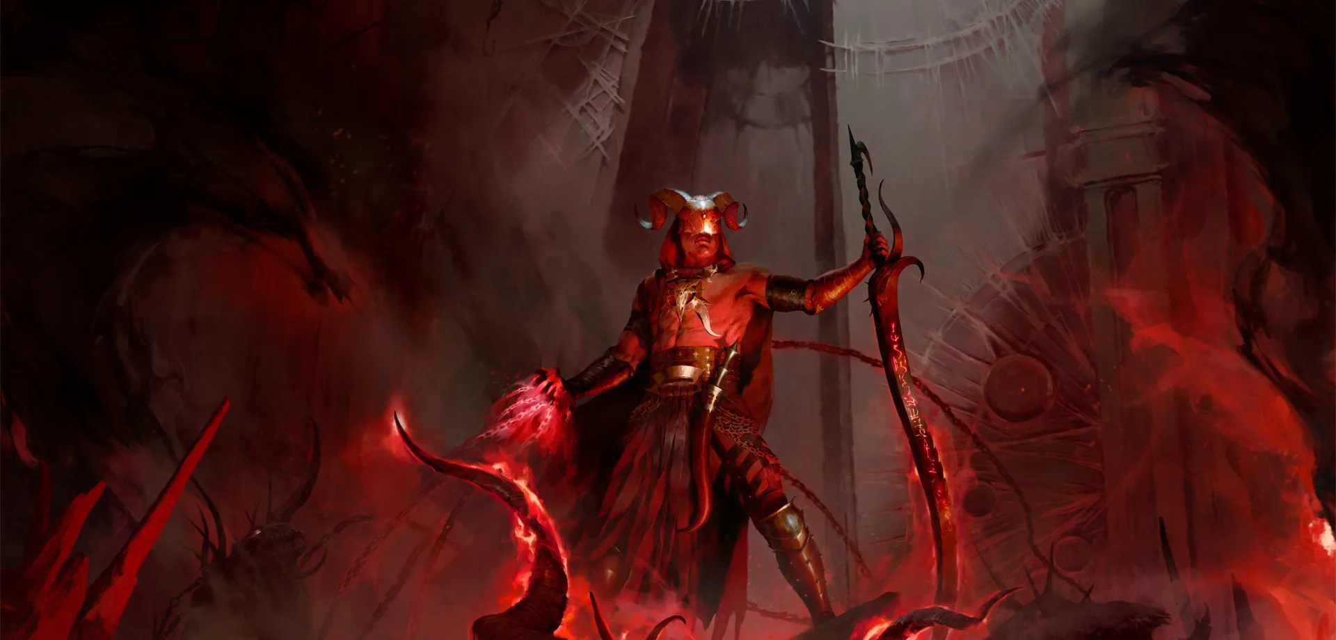 evento Diablo IV São Paulo Lord of Hatred com imagem da nova classe Bruxo.