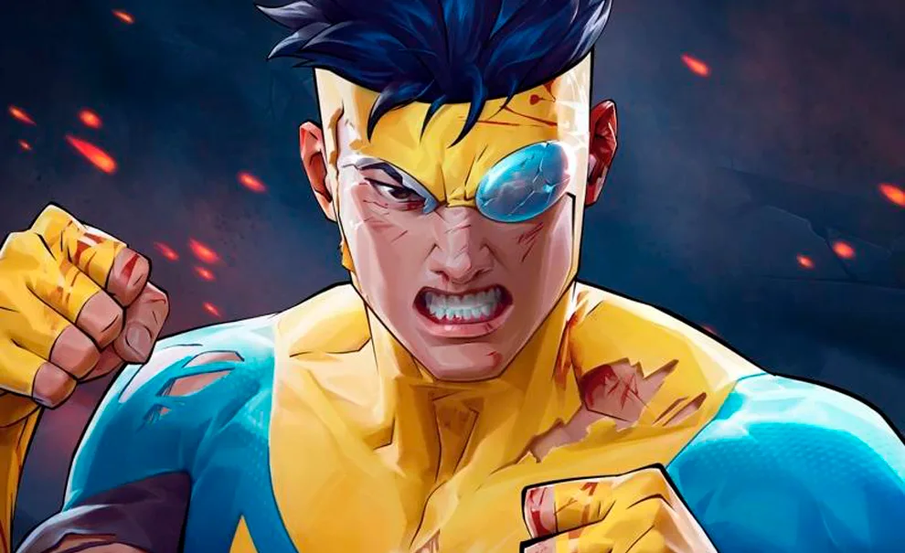 Personagem INVENCÍVEL de Invincible VS com hematomas e roupas levemente rasgada.
