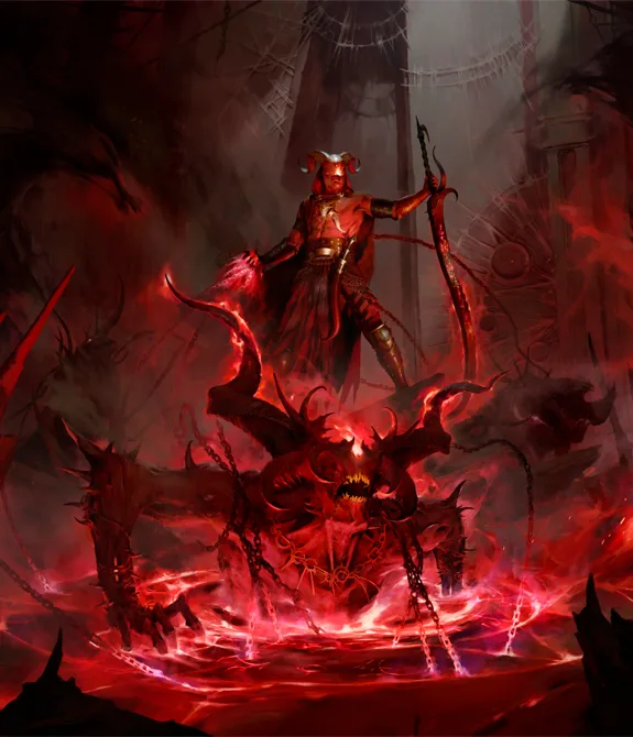 evento Diablo IV São Paulo Lord of Hatred com imagem da nova classe Bruxo.