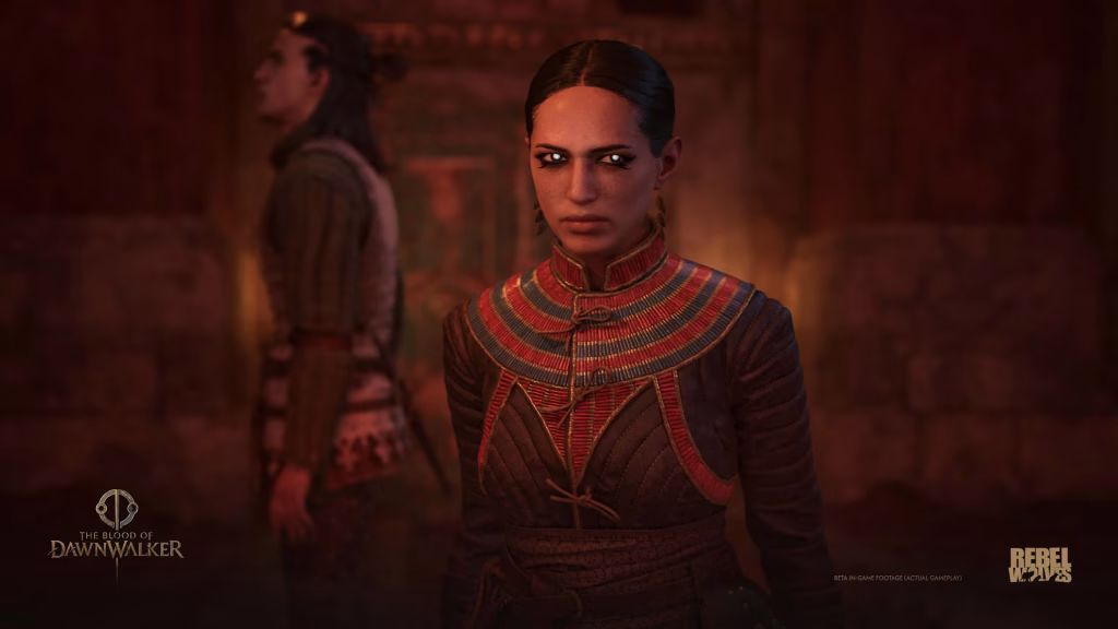 Personagem feminina em The Blood of Dawnwalker.