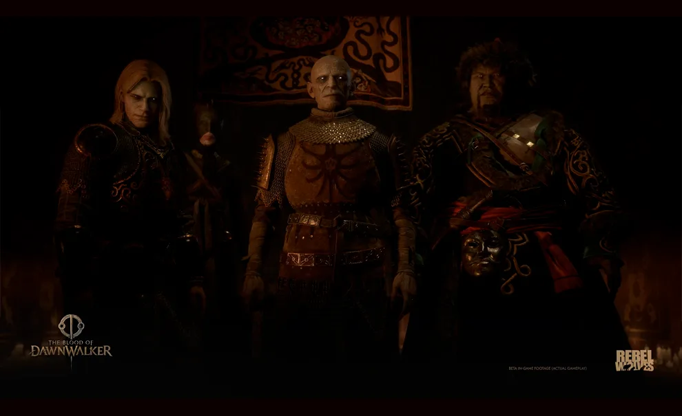 3 vampiros de eras diferentes em imagem de The Blood of Dawnwlaker.