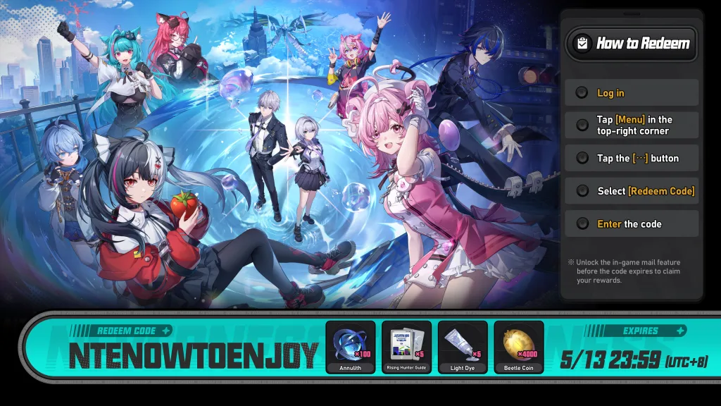 Códigos de Recompensa de Neverness to Everness NTE.