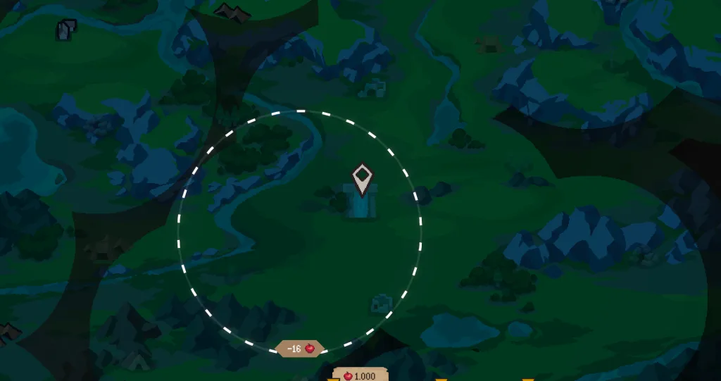 Mapa parcialmente aberto de Regions of Ruin Runegate).