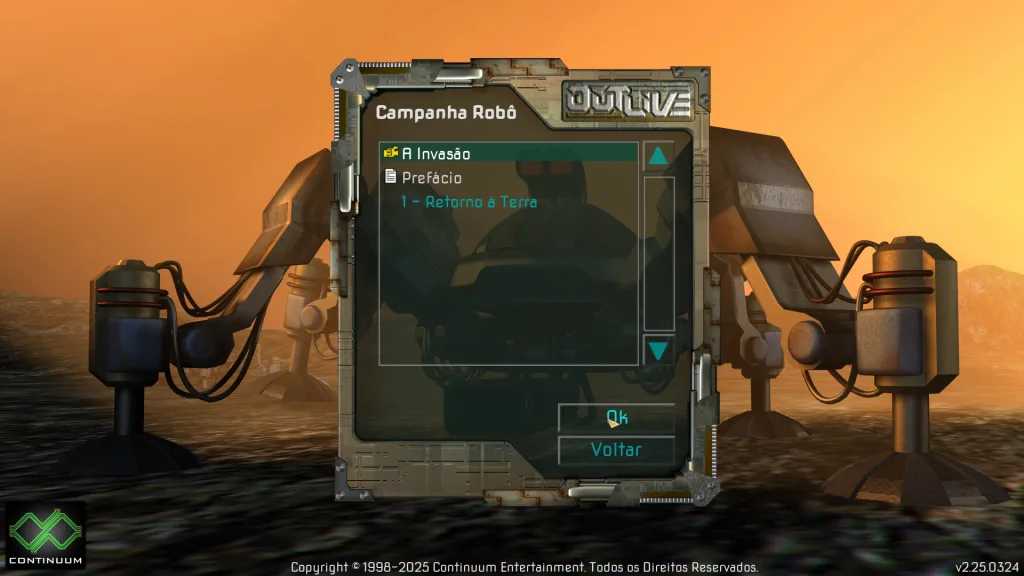 Tela de carregamento para a camapanha de Outlive 25.