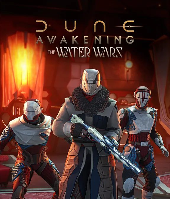 Estiles de 3 personagens diferentes em Dune Awakening The Water Wars.
