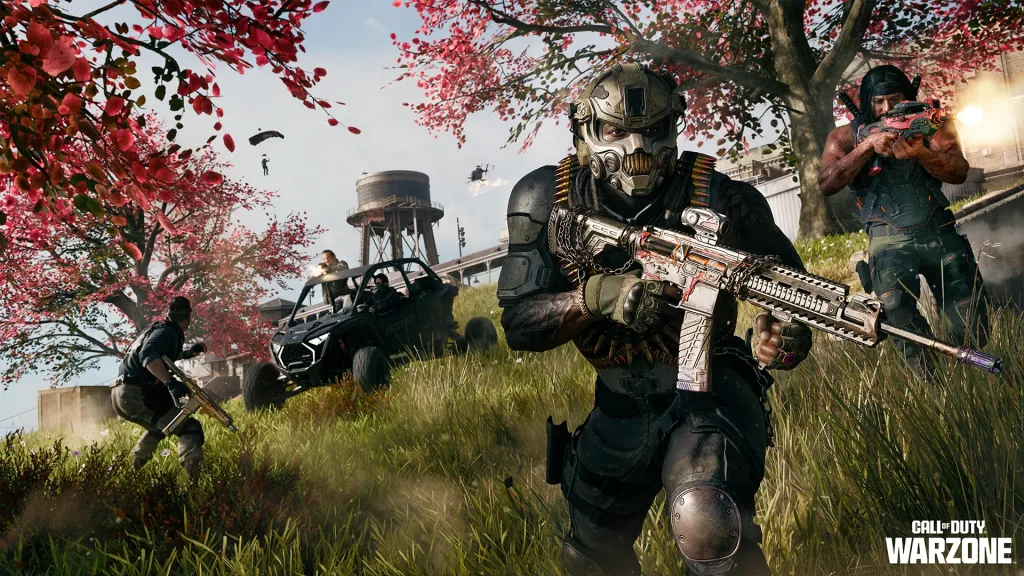 Imagem de Call of Duty? Black Ops 7 do mapa Rebirth Island na Temporada 4 Recarregada.
