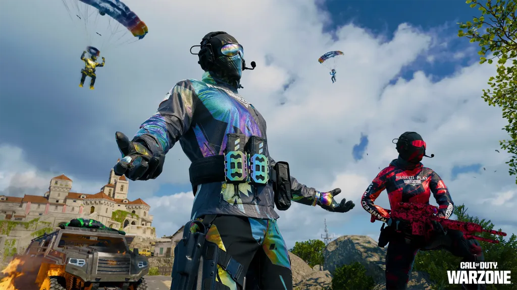 Personagens com roupas de partidas rankeadas no Warzone.