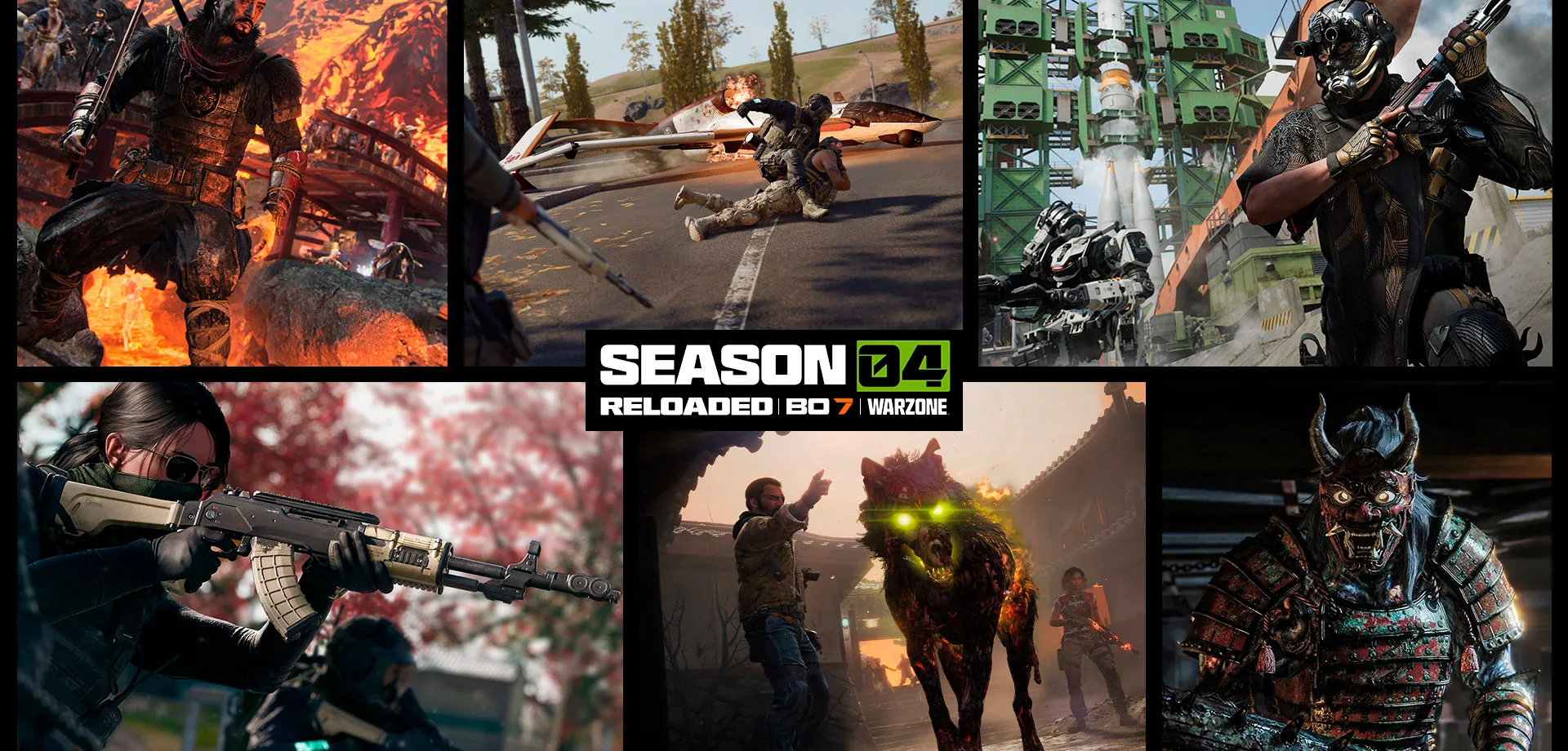 Imagens das várias novidades da Temporada 4 Recarregada em seus vários modos em Call of Duty: Black Ops 7.