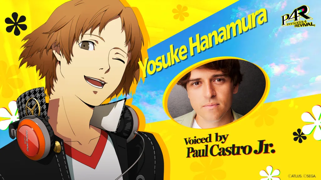 Imagem de Yosuke Hanamura e do Dublador Paul Castro Jr.