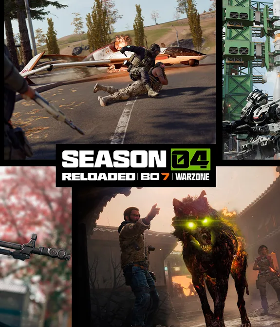 Imagens das várias novidades da Temporada 4 Recarregada em seus vários modos em Call of Duty: Black Ops 7.