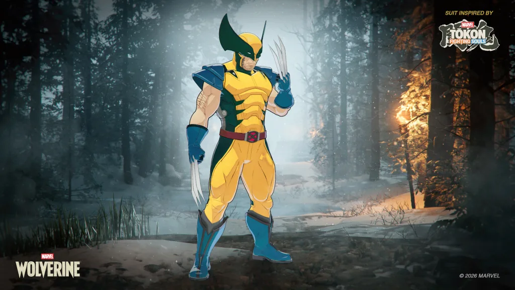 Wolverine em traje específico inspirado em jogo de luta.