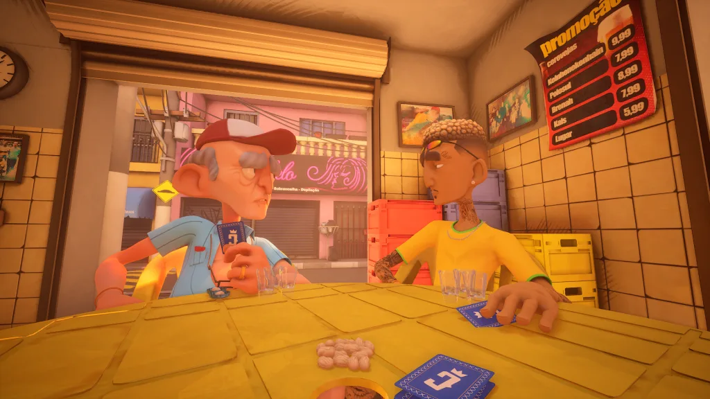 Imagem de Antenor e Menor em mesa do jogo Capote.
