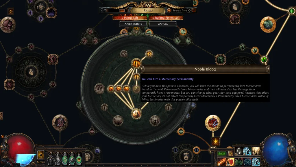Imagem de Path of Exile mostrando parte da nova Classe de Ascensão Luminária da Herdeira