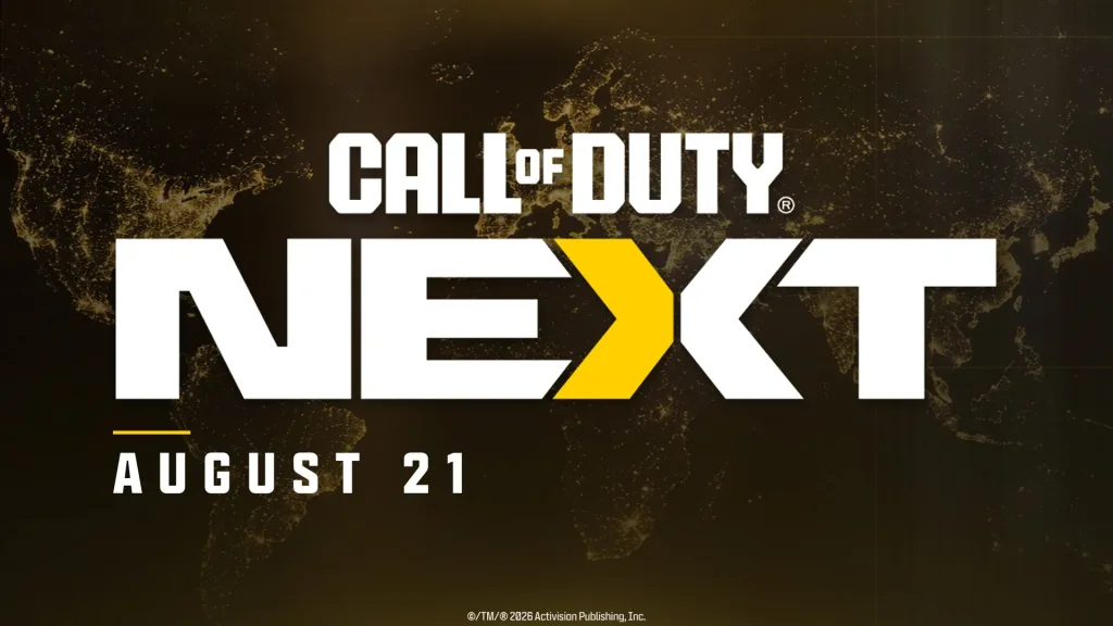Call of Duty Next, evento que ocorre em 21 de agosto.